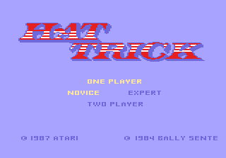 Hat Trick title screen for Atari 7800